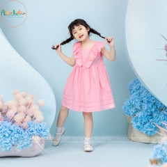 Váy BG hồng bèo ngực chéo V62