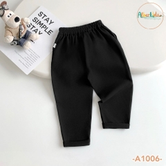 Quần dài bé gái baggy 2 cúc cạp trắng A1006