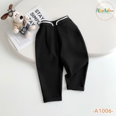Quần dài bé gái baggy 2 cúc cạp trắng A1006