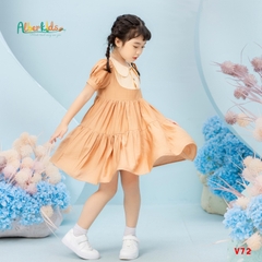 Váy BG Lena Dress nâu phối kem V72