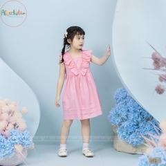 Váy BG hồng bèo ngực chéo V62