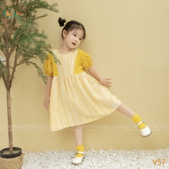 Váy BG kẻ hoa vàng PIA DRESS V57