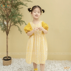 Váy BG kẻ hoa vàng PIA DRESS V57