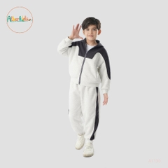 Sét bộ nỉ BT phối 2 màu có mũ A1130