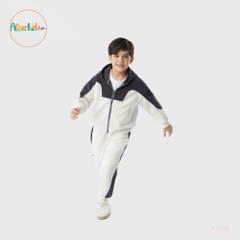 Sét bộ nỉ BT phối 2 màu có mũ A1130