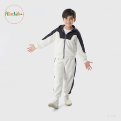 Sét bộ nỉ BT phối 2 màu có mũ A1130