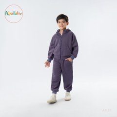 Sét bộ nỉ BT hoodie màu tím A1127T