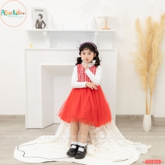 Váy bé gái công chúa đỏ AG0110