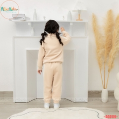 Bộ nỉ lót lông cho bé gái và bé trai AB0122