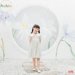 Váy BG hoa cam xanh V75