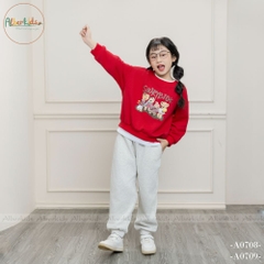 Áo nỉ bé gái in hình ngộ nghĩnh A0708