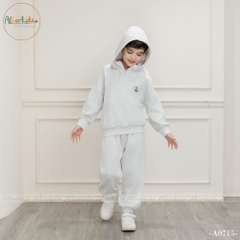 Bộ đồ nỉ bé trai có mũ A0715