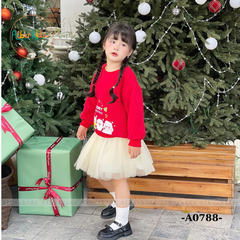 Áo nỉ in hình ông già NOEL bé trai, bé gái A0788