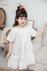 Váy BG trắng 2 lớp V14