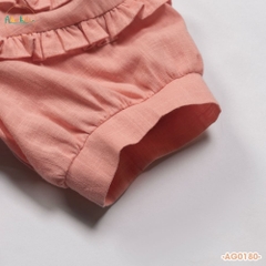 Áo sơ mi cách điệu tay cổ bèo xinh xắn AG0180