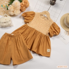 Sét bộ cộc tay cho bé gái AG0182