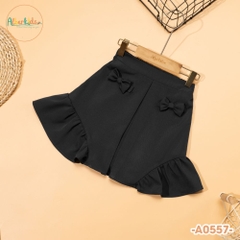 Chân váy bé gái béo đính nơ A0557
