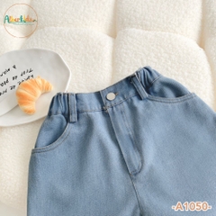 Quần bò bé gái gập gấu A1050