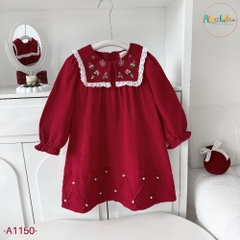 Váy BG thêu cổ đính ngọc  A1150