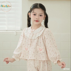 Sét bộ BG dài tay ren cổ họa tiết A1132