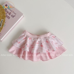 Sét đồ bơi bé gái áo dài tay kèm chân váy A0818