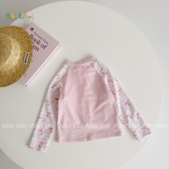 Sét đồ bơi bé gái áo dài tay kèm chân váy A0818