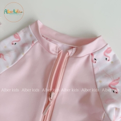 Sét đồ bơi bé gái áo dài tay kèm chân váy A0818