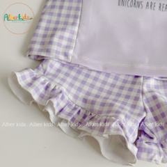 Sét đồ bơi bé gái in họa tiết A0735