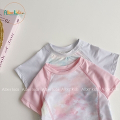 Sét đồ bơi bé gái màu loang A0890