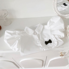 Áo sơ mi trắng đính nơ túi A0901