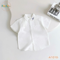 Áo sơ mi trắng bé trai A1010