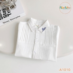 Áo sơ mi trắng bé trai A1010