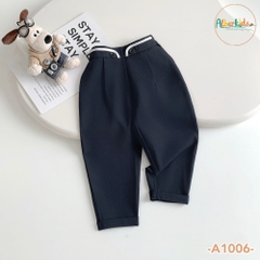 Quần dài bé gái baggy 2 cúc cạp trắng A1006