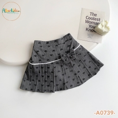 Chân váy xếp ly đính nơ A0739