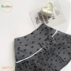 Chân váy xếp ly đính nơ A0739
