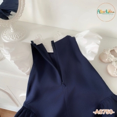 Váy bé gái phối tay trắng A0750