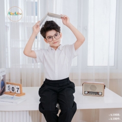 Áo sơ mi trắng bé trai A1009