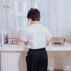 Áo sơ mi trắng bé trai A1009