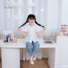 Quần bò bé gái gập gấu A1050