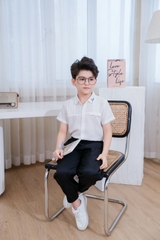 Áo sơ mi trắng bé trai A1010