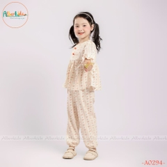 Sét đồ bé gái in họa tiết A0294