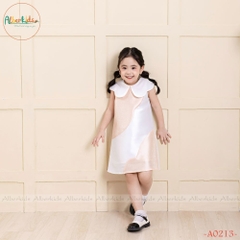 Váy bé gái sát nách phối cổ A0213