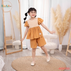 Sét bộ cộc tay cho bé gái AG0182