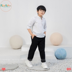 Quần dài đen bé trai Q12