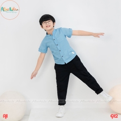 Quần dài đen bé trai Q12