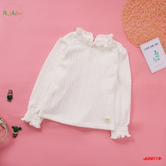 Áo len trắng bé gái AG0119