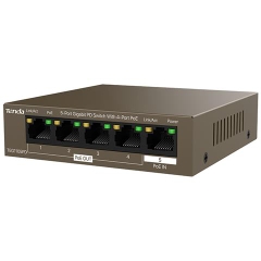 Switch TENDA TEG1105PD (4 Gigabit PoE Out Port - 1 Gigabit PoE In Port)