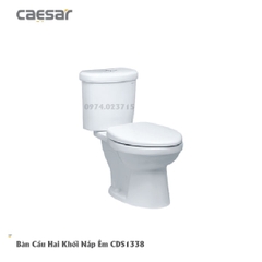 Bàn Cầu CAESAR Hai Khối Nắp Êm CDS1338