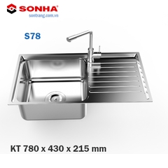 Chậu rửa bát inox cao cấp SƠN HÀ S78