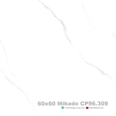 Gạch Porcelain 60x60 Mikado CP96.309 Trắng khói